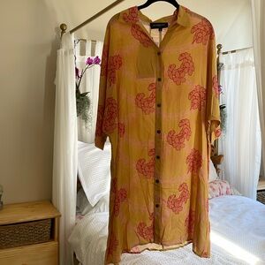 LexBreezy Hawaii Aloha Dress Puakenikeni Yellow